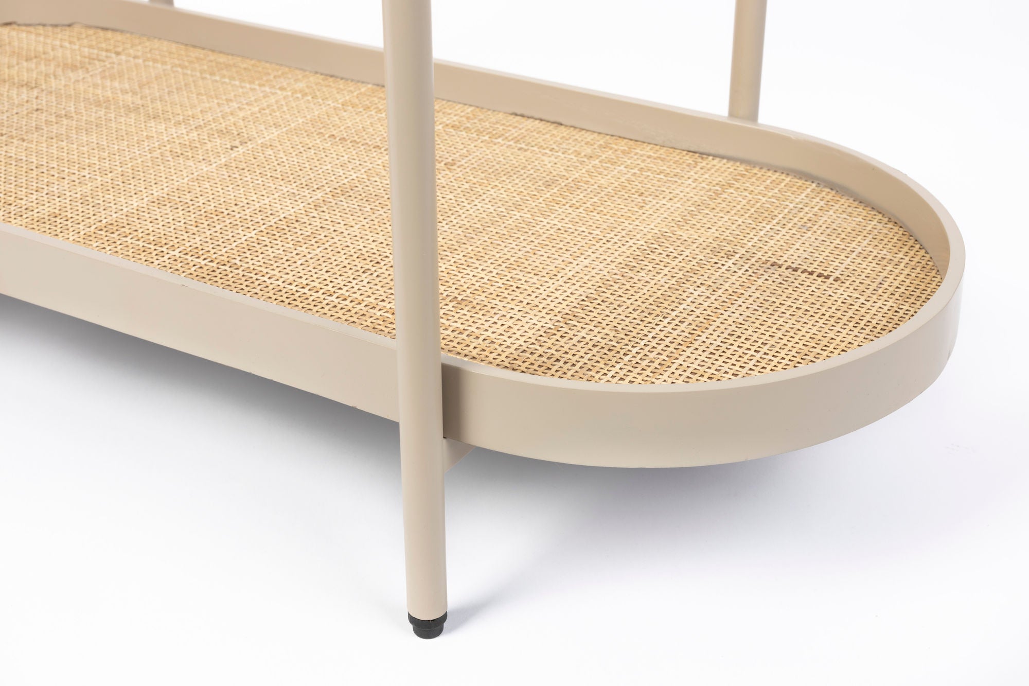 Amaya Beige Wood & Natural Rattan Console Table